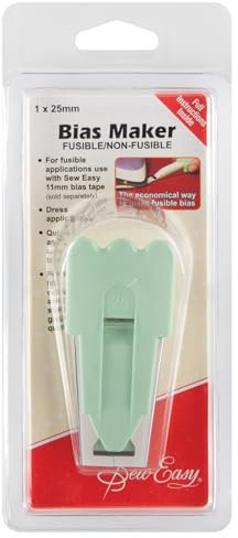 Sew Easy ER518.25 Schrägbandformer – erstellt Bänder aufschmelzbar und Nicht schmelzbar für Dekoration in keltischen und Buntglas-Steppdecken, Nähen, Schneidern, grün, 25 mm