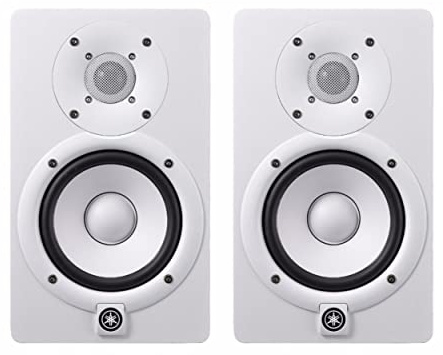 Yamaha HS5 W 5-Inch Powered Studio Monitor (White, 2-Pack) Bundle (2 Items)