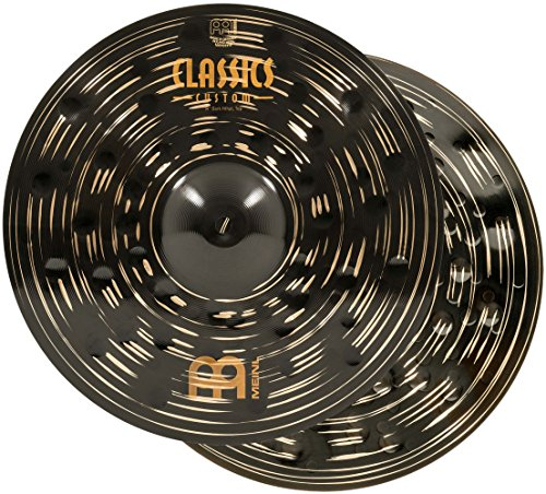 Meinl Cymbals Classics Custom Dark Plato Hihat de 14 pulgadas (35,56cm) Platillos de Batería - Pareja - Bronce B12, Acabado Oscuro (CC14DAH)
