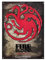 Game of Thrones - Blechschild - Targaryen Logo - Fire & Blood - 28x38cm