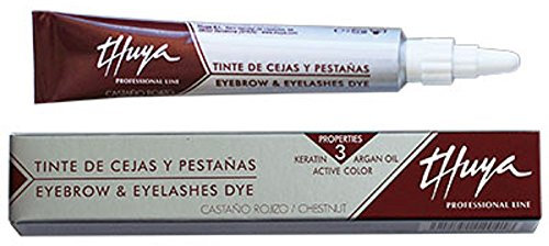 Thuya tinte pestañas y cejas con queratina, áloe y argán, 15 ml, castaña (1 unidad)