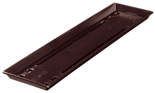 geli Thermo Plastic Untersetzer Standard für Blumenkasten aus Kunststoff, Farbe:braun;Länge:50 cm
