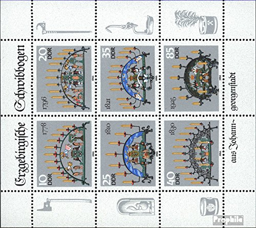 Prophila Collection DDR 3057-3062 Kleinbogen (kompl.Ausgabe) postfrisch ** MNH 1986 Schwibbogen (Briefmarken für Sammler) Weihnachten