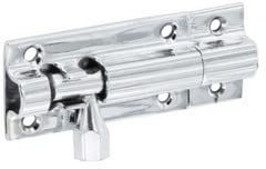 1 X Securit Chrome Door Bolt 1 inch Wide 100mm