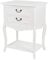 elbmöbel Nachttisch Beistelltisch weiß Antik Shabby chic schmal massiv mit 2 Schublade B 55 x H 73 x T 40 cm