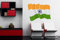 U24 Wandtattoo Wehende Flagge Indien 90 x 66 cm