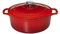 Chasseur 11831858 Cocotte ronde, Fonte émaillée, Rubis (intérieur Noir), 18 cm