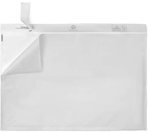500 Lieferscheintaschen DIN C4 für DIN A4 transparent Begleitpapiertaschen UNIPACK Rechnungstaschen 555201