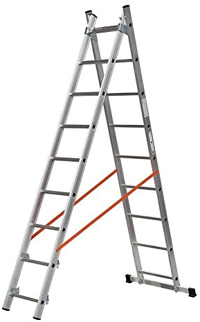 GIERRE AL315 - Escalera 2 tramos combinada de aluminio Modula 2x9