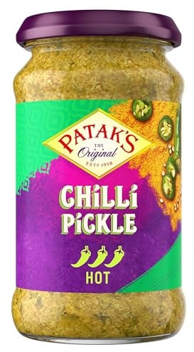 Patak's Chilli Pickle 283g | Delicious Blend Of Green Chilli, Aromatic Ginger & Traditional Indian Spices