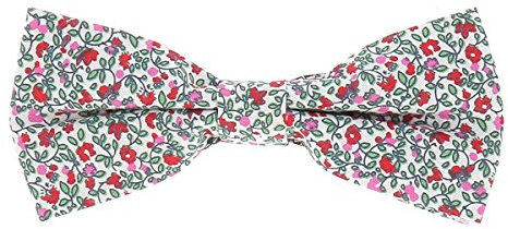 Cravate, Noeud Papillon et Pochette Costume Liberty Rose Fleurs (Noeud Papillon)
