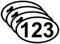Personalised Wheelie Bin Box Crate Number and Letter Stickers Decals - set of 5