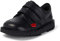 Kickers Kick Lo Velcro Toddlers i Core Black Leather Shoes, EU 29