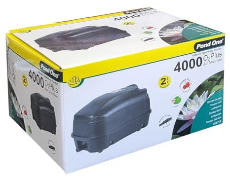Pond One O2 Plus 4000 (1600 L/hr) Powerful Air Pump for Ponds and Aquatics (4000)