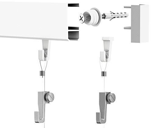 Leha Bilderschienen Galerieschienen Classic Komplett-Set 20m weiß