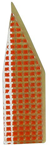 LES POULETTES BIJOUX - New York Brosche Messing und Glas - Orange