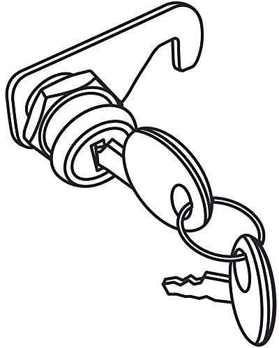 Shad 200451R Recambio Bombin para Baúl ATV 80, Plata