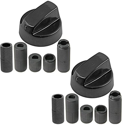 Spares2go Perilla de interruptor de control universal negra para todas las marcas y modelos de hornos (Paquete de 2)