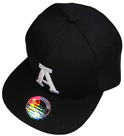 Buchstaben Initialen Snapback Cap Black & White (A)