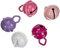 Rayher Metallglöckchen, kugelförmig, Rosatöne, 15 mm ø, Beutel 5 Stück, Schellen, Glöckchen, 25069000