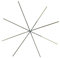 Unbekannt Drahtstern 8-strahlig • 10 Stück • 10cm, 12cm oder 15cm • Messing, Gelb, 28 Gauge