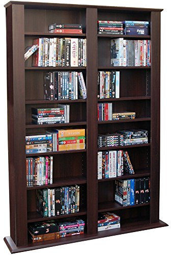 WATSONS GENESIS - Multimedia 1060 CD / 420 DVD Blu-ray Storage Shelves - Dark Oak