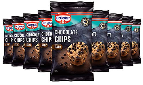 Dr. Oetker Dark Chocolate Chips, 900g, Pack of 9 x 100g