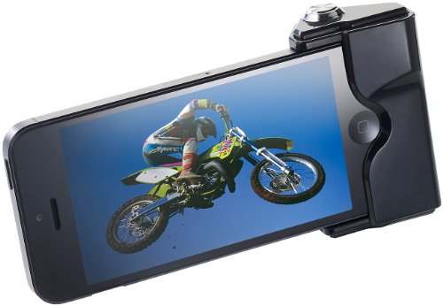 Callstel Fernauslöser iPhone: Aufsteckbarer Kameragriff mit Auslöser für iPhone 5/5s/SE (Apple Fernauslöser, Kamera, Fernbedienung)