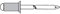 Gesipa Blindniete Alu/Stahl Senkkopf 4 x 10 mm, 500 Stück, (1454082) Blindniettechnik, Grau