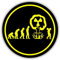 Aufkleber/Sticker Atom Evolution Entwicklung Nuklear Atomar AFFE 7x7cm A1699