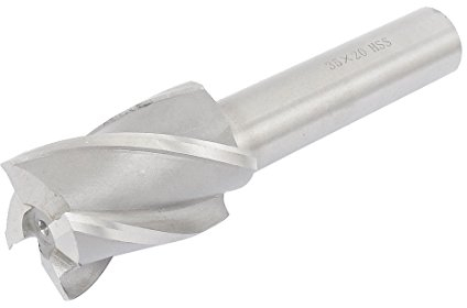 sourcing map 35mm Dia tige droite 4 Flutes Fin Mill Fraise