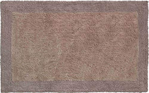 Grund organisch & beidseitig verwendbar Badteppich 100% Bio-Baumwolle, ultra soft, ÖKO-TEX-zertifiziert, 5 Jahre Garantie, LUXOR, Badematte 70x120 cm, taupe