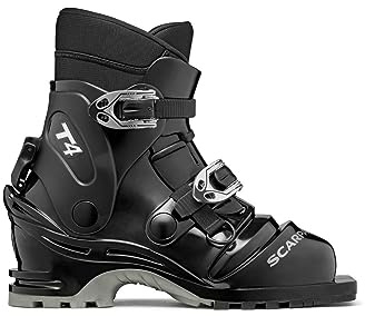 SCARPA T4 Telemark Ski Boots for Backcountry Touring and Downhill Skiing - Black - 25