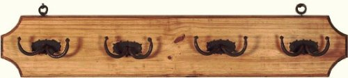 MiaMöbel Garderobenhaken Mexico Möbel 100x18x6 cm Landhausstil Massivholz Pinie Honig