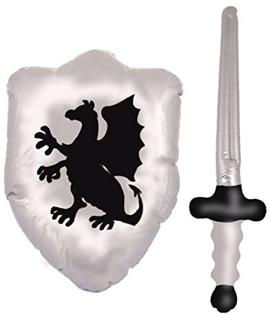 Aufblasbares Schild und Schwert