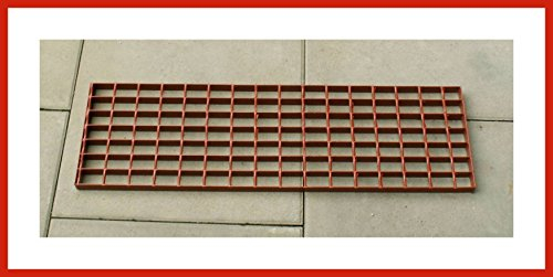 Gitterrost Laufrost Rot ca. 25 cm breit in 42 bis 120 cm Länge (80 cm)