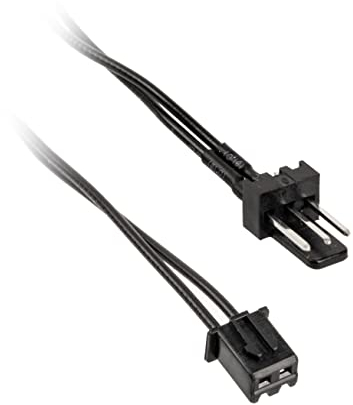 KOLINK Adapte 2 Pin auf 3 Pin Fan Molex Verlängerung Pc Lüfter Adapterkabel Kompatibel mit 3 Pin Cooling Fan Luefterkabel. Adapter Fan Extension Cable Schwarz