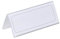 Durable Tischnamensschild 61/122 x 150 mm, transparent mit weißer Papiereinlage, 25 Stück, 805019