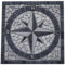 Marmor Rosone 30x30 cm Kompass Windrose Naturstein Mosaik Einleger Fliesen 025