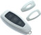 Nordecco Coque en plastique ABS brillant dur pour porte-clés compatible avec Ford S-Max/B/C Max/Focus/Mondeo/Kuga/Fiesta Fusion ST 3 Smart Keyless Button Fob (BLANC)