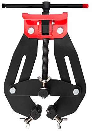 Steelman 6-inch Ultra Clamp Pipe Clamp for Welding, 2 to 6-inch Pipes, Quick-Release Button, T-Handle Rapid Adjustment, Pipe Alignment Tool