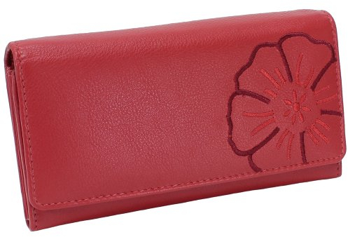 Branco Damen Leder Geldbörse Rot