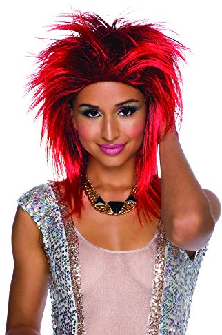 Bristol Novelty BW188 Perücke Sexy Rocker, rot, für Damen Halloween