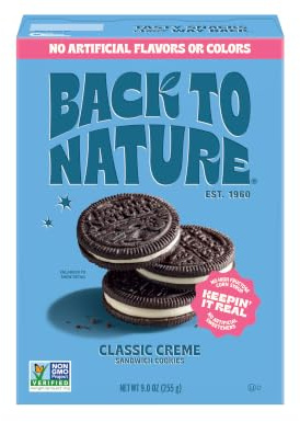 Back to Nature Classic Creme Sandwich Cookies, Plant Based Snack, 1pk