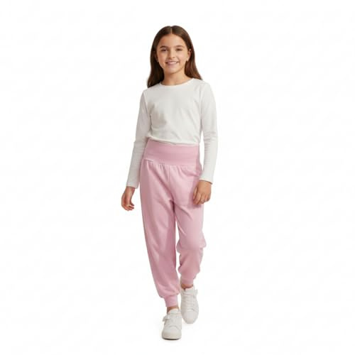 A2Z 4 Kids Girls Ali Baba Harem Trousers Plain Fashion Pants Baby Pink