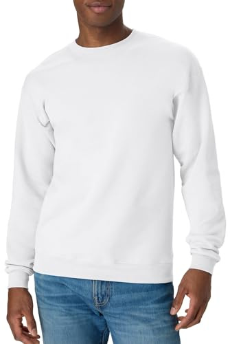 Hanes ComfortBlend EcoSmart Crew Sweatshirt, White, XXXX-Large