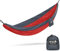 ENO Singlenest Hängematte rot anthrazit weich atmungsaktiv Stoff 70 Denier hohe Zähigkeit Nylon Taft Heavy Duty dreifach genäht schnell trocknend Kompression Stuffsack Aluminium Wiregate Karabiner Gewicht 454 g