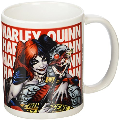 Batman Taza de cerámica DC Comics con diseño de Harley Quinn, Multicolor