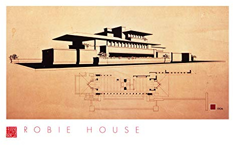 1art1 Frank Lloyd Wright Poster Robie House Plakat | Bild 91x61 cm
