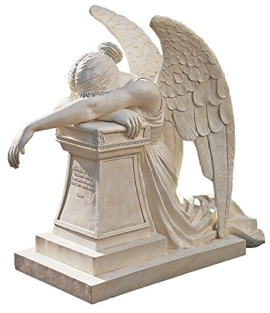 Design Toscano Trauernder Engel, Grabfigur: Estate